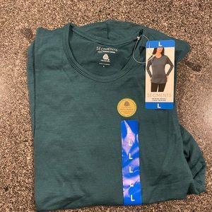 NWT Segments 100% machine washable merino wool long sleeve top